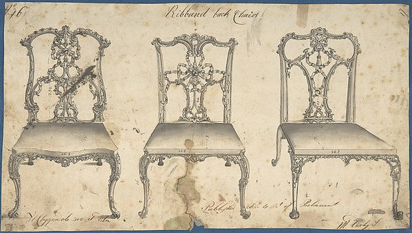 Ribband Back Chairs 1754-Thomas Chippendale, Poster Print