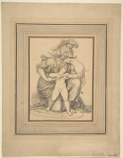 Cupid and Minerva 1788-Richard Cosway,  Poster Print Wall Art
