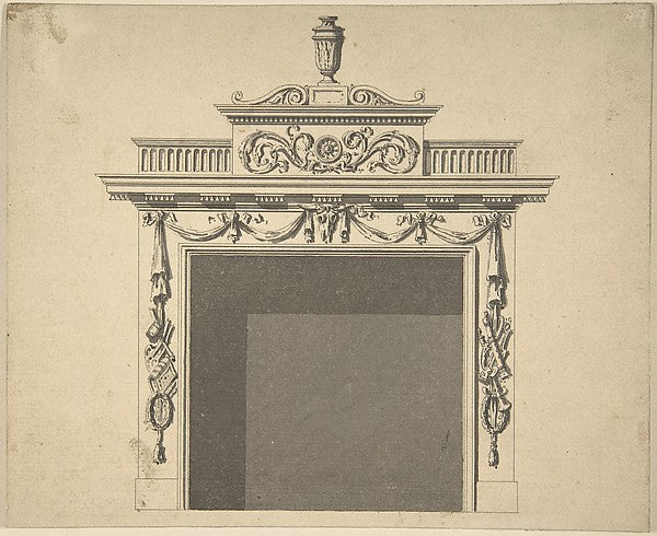 Design for Hall Chimney-piece  Charlemont House  Dublin 1762-S, Poster Print