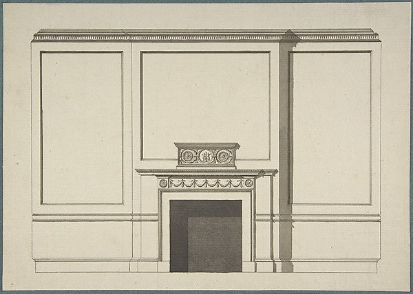 Design for a Chimneypiece in the Garden Hall  Manresa House  R,16x12