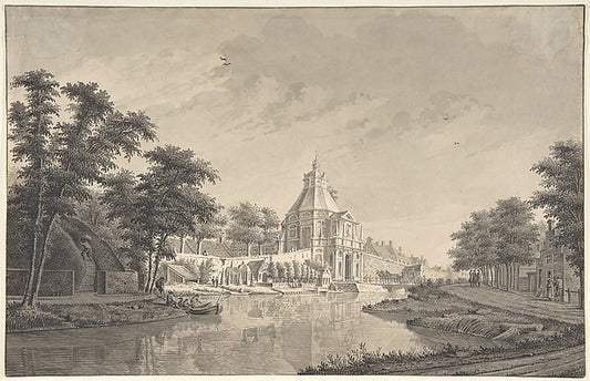 A View of the Wittevrouwenpoort  Utrecht 1749–86-Dirk Verrijk,16x12"(A3)Poster
