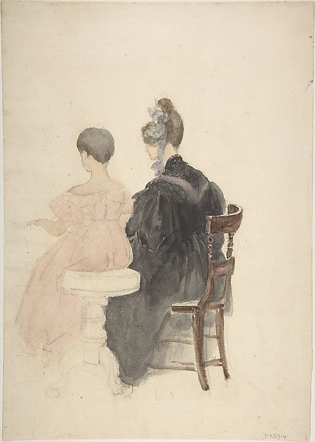 A Piano Lesson 1800–1859-David Cox,16x12"(A3) Poster