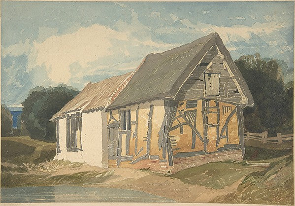 Farm Building by a Pond 1808–11-John Sell Cotman,16x12"(A3) Poster