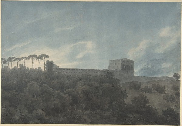 View of the Villa Lante on the Janiculum in Rome 1782–83-John,  Poster Print Wall Art