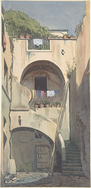 A House at Sorrento mid-19th cent-Thomas Hartley Cromek,16x12"(A3) Poster