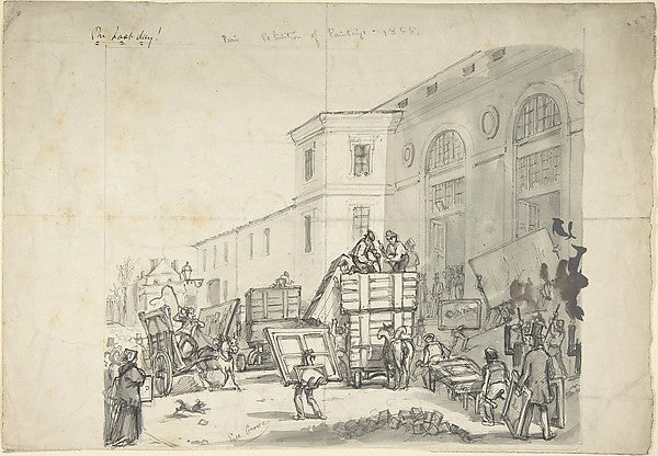 Delivery Entrance of Palais des Beaux Arts at the Exposition U,  Poster Print Wall Art