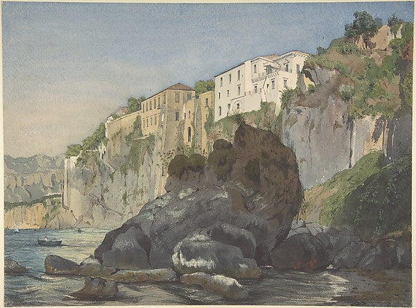 Houses at Sorrento mid-19th cent-Thomas Hartley Cromek,  Poster Print Wall Art