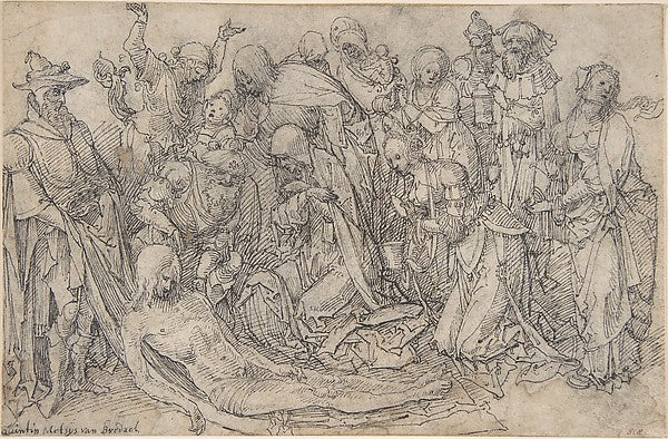 The Lamentation c1505-circle of Jan de Beer, Poster Print