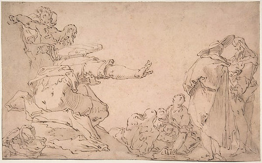 Saint John Preaching in the Wilderness late 16th–mid-17th cent,16x12"(A3) Poster