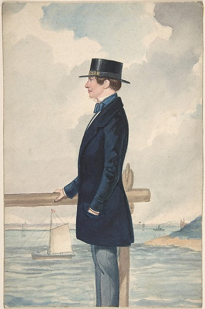 A Yachtsman 1806–65-Robert Dighton the Younger,formerly attri,  Poster Print Wall Art