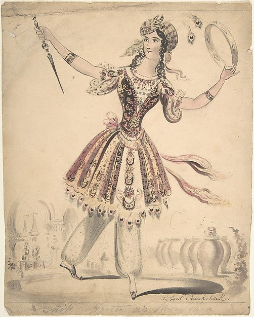 Miss Horton as Morgana 1800–1856-Robert Cruikshank,16x12