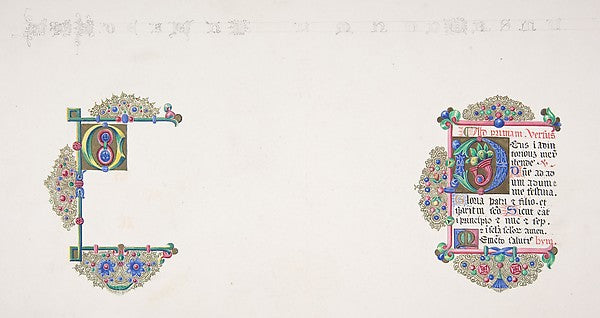 Illuminated Initial "O" 1830–62-Freeman Gage Delamotte,  Poster Print Wall Art