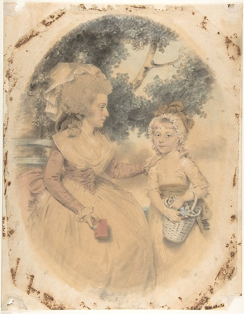 Mrs. Morgan and her Child 1785-John Downman,  Poster Print Wall Art