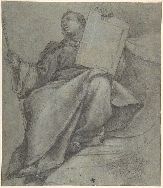 Seated Monk mid-16th–early 17th cent-Denijs Calvaert,16x12"(A3) Poster