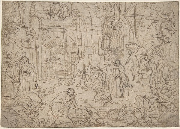 Venus Visiting the Forge of Vulcan 16th cent-Pauwels Franck,c,  Poster Print Wall Art
