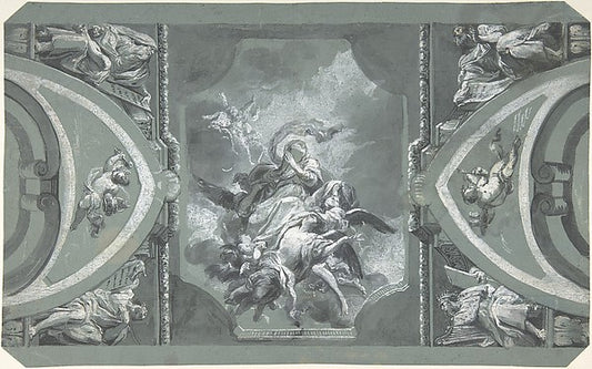 Study for the Decoration of a Vault 1754–1815-Carlo Alberto Ba,16x12"(A3) Poster