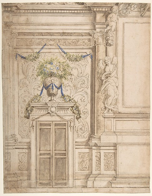 Part of the Wall Decoration for a Church  Doorway at Left  1/2,  Poster Print Wall Art