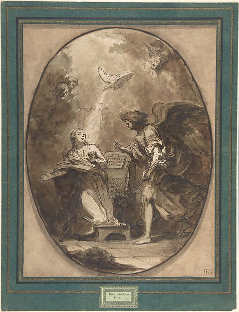 The Annunciation 1735–87-Pietro Melchiorre Ferrari,16x12"(A3) Poster