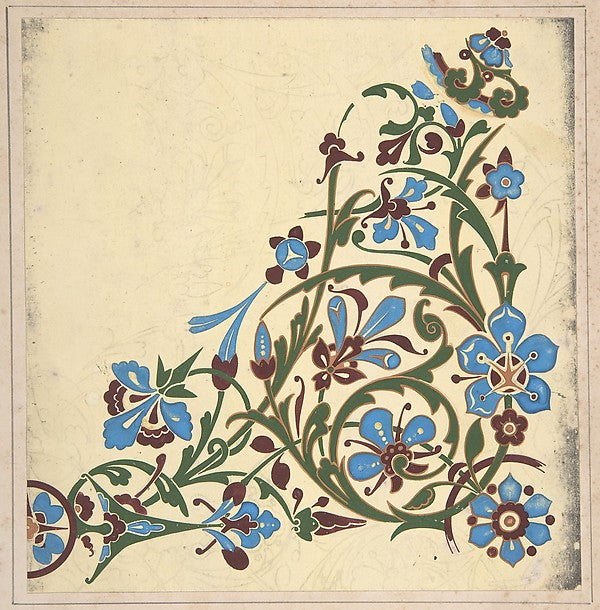 Design for a Floral Pattern c1883,based on earlier design-Chr,  Poster Print Wall Art