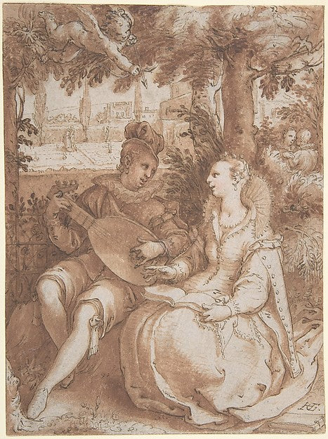 Spring  Drawing for Engraving of the Same Subject c1594-Hendri,16x12"(A3) Poster