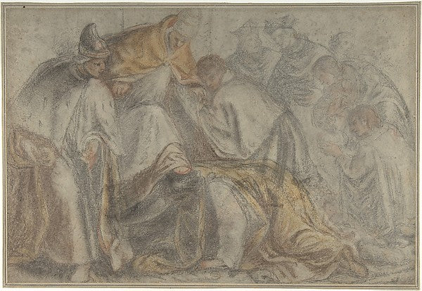 The Emperor Frederick Barbarossa Submitting to Pope Alexander,  Poster Print Wall Art