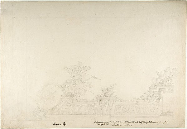 Design for One Eighth of a Ceiling of a Reception Room at the,  Poster Print Wall Art
