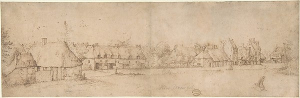 Village View 1555–60-The Master of the Small Landscapes,  Poster Print Wall Art