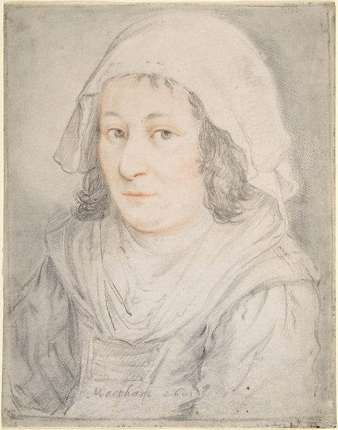 Half-figure of a Woman 1605-Jacob Matham, Poster Print