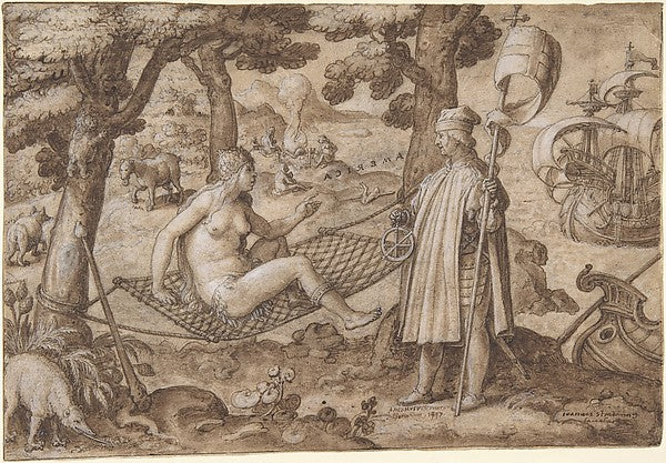 Discovery of America: Vespucci Landing in America c1587–89-Jan, Poster Print