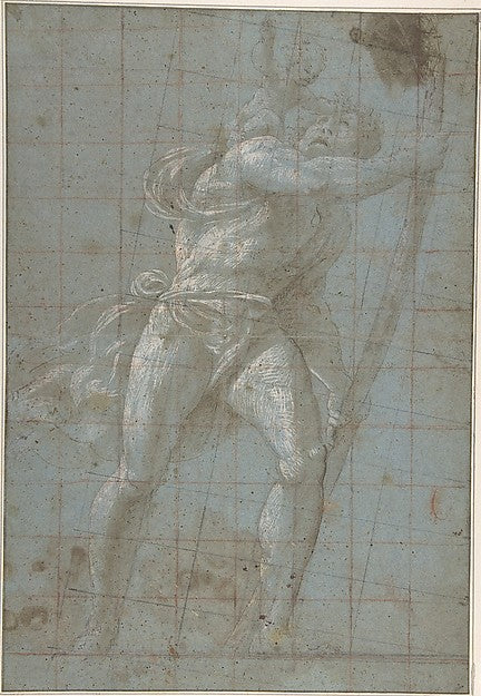 Saint Christopher Bearing the Christ Child 1484–1539-Giovanni,16x12"(A3) Poster