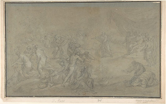 The Contest of Elijah and the Prophets of Baal on Mount Carmel,16x12"(A3) Poster