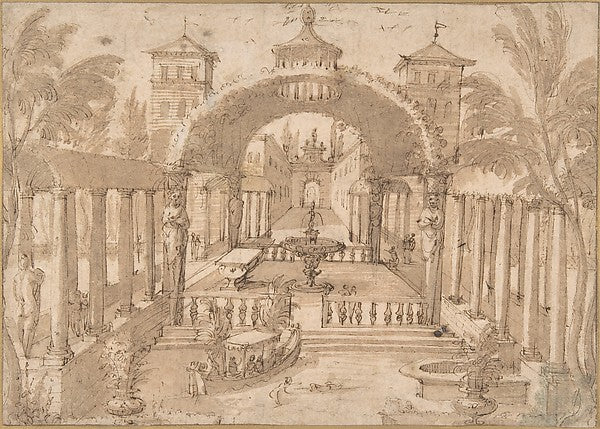 View of the Gardens of a Palace mid-16th–early 17th cent-Lodew,16x12"(A3)Poster