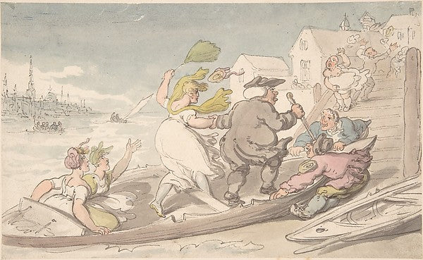 Easterly Winds c1810-Attributed to Thomas Rowlandson,  Poster Print Wall Art