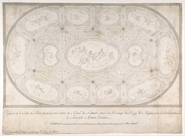 Ceiling of Ballroom decorated for the Marriage of the King of,  Poster Print Wall Art