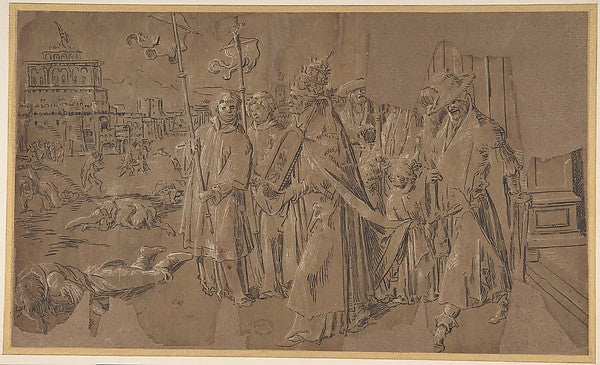 Miracle of Saint Gregory 16th cent-Anonymous, Netherlandish, 1,16x12"(A3) Poster