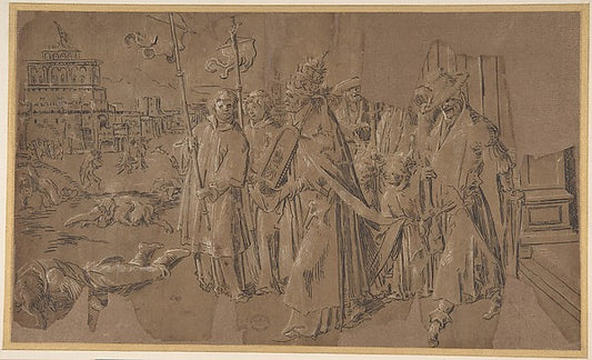Miracle of Saint Gregory 16th cent-Anonymous, Netherlandish, 1,16x12"(A3) Poster