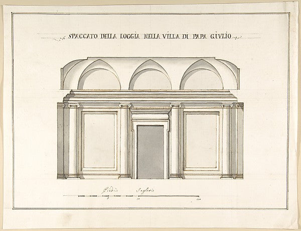 Section of the Loggia in the Villa of Pope Julius [III.] 1710–,  Poster Print Wall Art