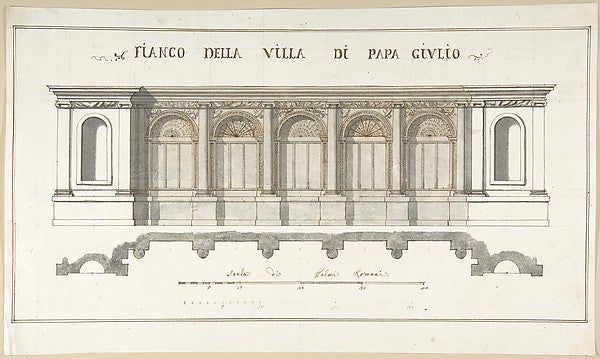 Side Elevation of the Villa of Pope Julius [III.] 1710–27-Piet,  Poster Print Wall Art