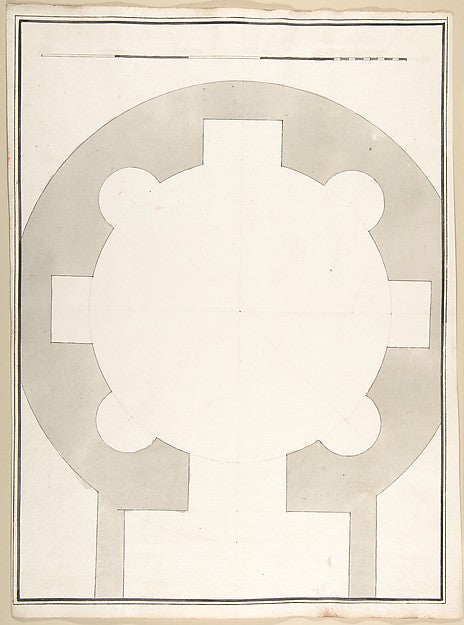 Unlabeled Plan of the Tempio della Speranza  1710–27-Pietro Pa,16x12"(A3)Poster