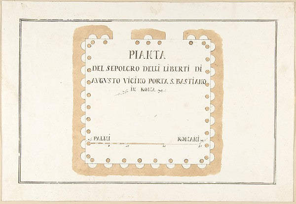 Plan of the Tomb of the Liberti di Augusto  Rome 1710–27-Pietr, Poster Print