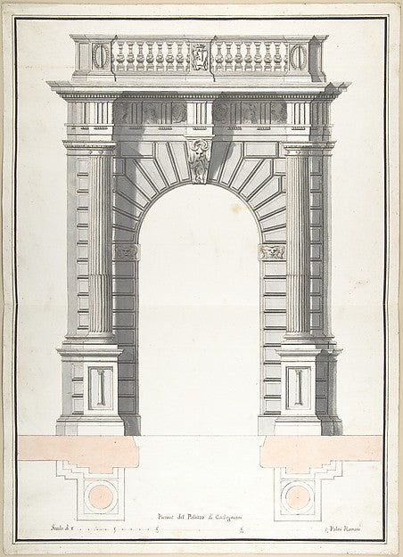 Portone del Palazzo di Carbogniani 1710–27-Pietro Paolo Coccet,  Poster Print Wall Art