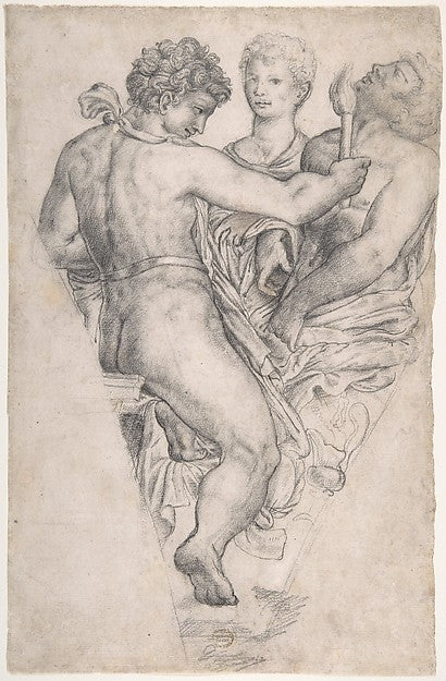 Composition for a Spandrel 16th cent-Anonymous, Italian, 16th,16x12"(A3) Poster
