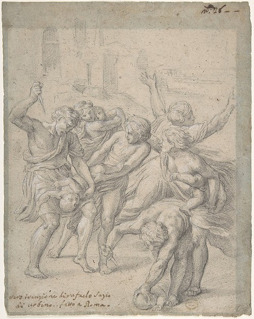 Massacre of the Innocents 17th cent-Anonymous, Italian, Roman,16x12"(A3) Poster