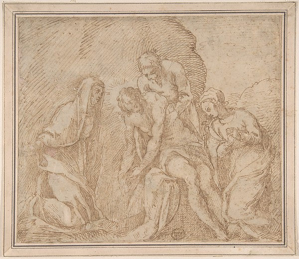 Entombment 16th cent-Anonymous, Italian, 16th cent,  Poster Print Wall Art