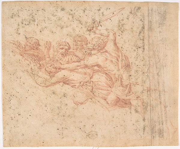 Battle Scene n.d.-Anonymous, Italian, 16th cent,  Poster Print Wall Art