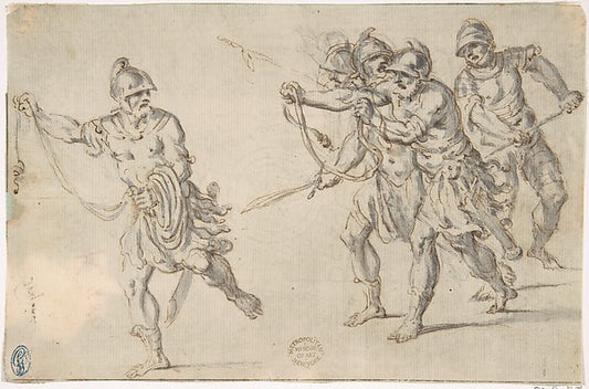 Soldiers Running 16th cent-Anonymous, Italian, 16th cent,16x12"(A3) Poster