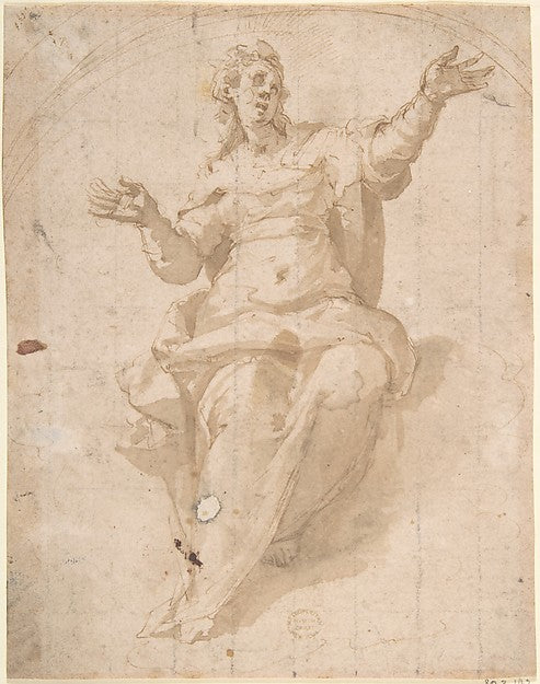 Study for the Ascension of the Virgin 16th cent-Marco Pino,  Poster Print Wall Art