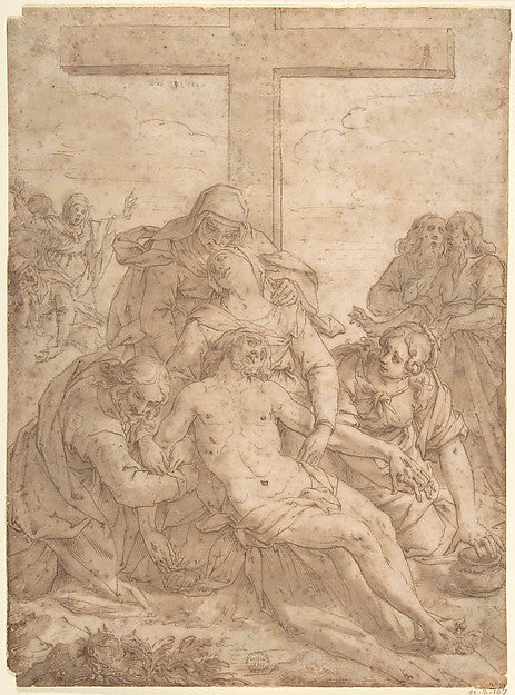 Descent from the Cross 1615–16-Pasquale Ottino ,16x12"(A3) Poster