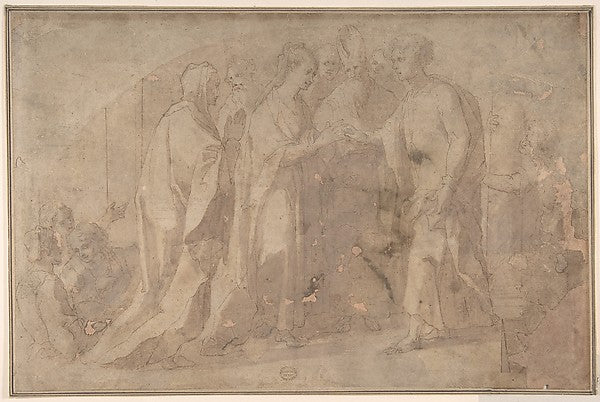 The Marriage of the Virgin  1580–1600-Giorgio Picchi, the Youn,16x12"(A3) Poster