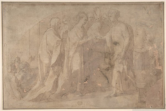 The Marriage of the Virgin  1580–1600-Giorgio Picchi, the Youn,16x12"(A3) Poster